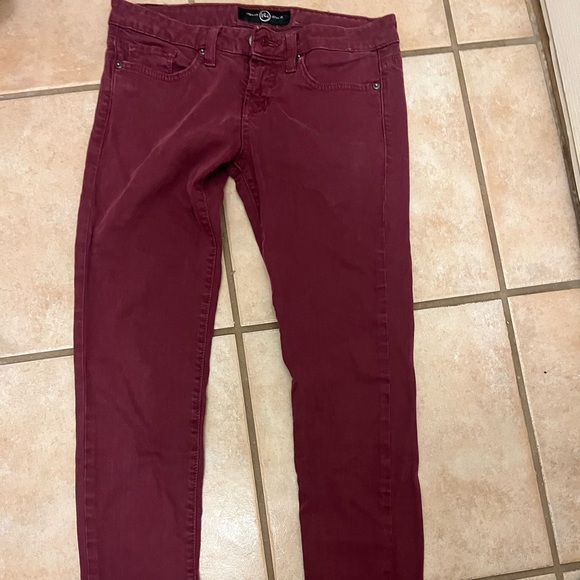 Womens OCJ maroon jeans with white aggie A&M embroidery - Picture 3 of 5